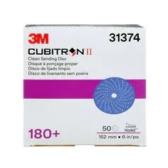 3MABR.31374.BX 6" 180-GRIT 3M CUBITRON II CLEAN SANDING HOOKIT ABRASIVE DISC