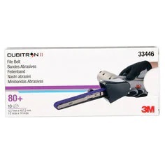 3MABR.33446.BX CUBITRON FILE BELT, 1/2 IN W X 18 IN
L, 80 GRIT, PURPLE