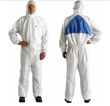 3MSAF.94567 3M 4540+ SERIES PROTECTIVE COVERALL, X-LARGE, POLYETHYLENE/POLYPROPYLENE, WHITE/BLUE