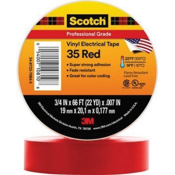 3MT.10810 3/4" X 66' #35 RED VINYL ELECTRICAL TAPE