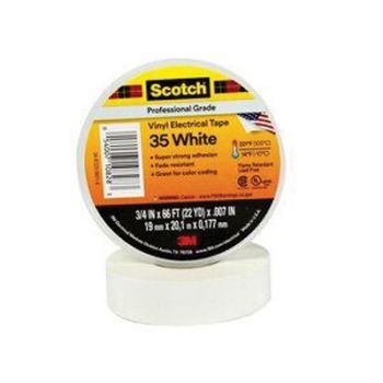 3MT.10828 3/4" X 66' 3M WHITE VINYL ELECTRICAL TAPE