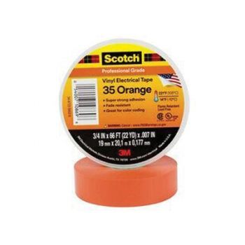 3MT.10869 3M SCOTCH 35 3/4' X 66FT 7 MIL ORANGE ELECTRICAL TAPE