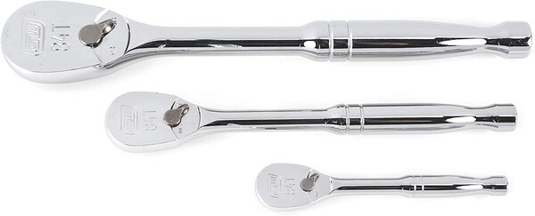 TOOL.81206A.07 GEARWRENCH 3 PIECE 1/4", 3/8" & 1/2" DRIVE 84 TOOTH FULL POLISH TEARDROP RATCHET SET - 81206A-07