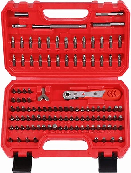 TOOL.SEDY 112-PIECE ULTIMATE SECURITY BIT SET, PREMIUM SCREWDRIVER BIT SET WITH RATCHET WRENCH