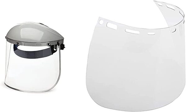 AZ.B0BMLYYXM3 SELLSTROM ADVANTAGE SERIES FACE SHIELD - CLEAR WINDOW WITH ALUMINUM BINDING - COMFORTABLE RATCHETING