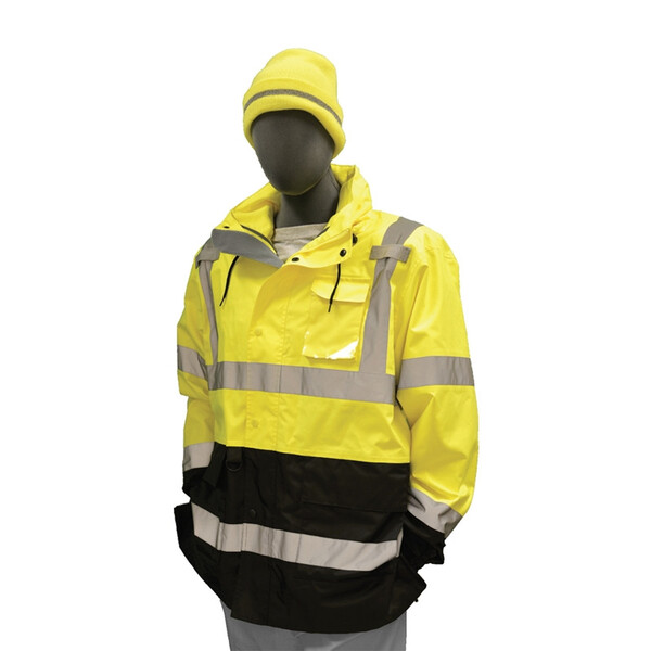 C.75.13072XLT MAJESTIC MAXX-ON HIGH VISIBILITY YELLOW RAIN PARKA - 2XLT