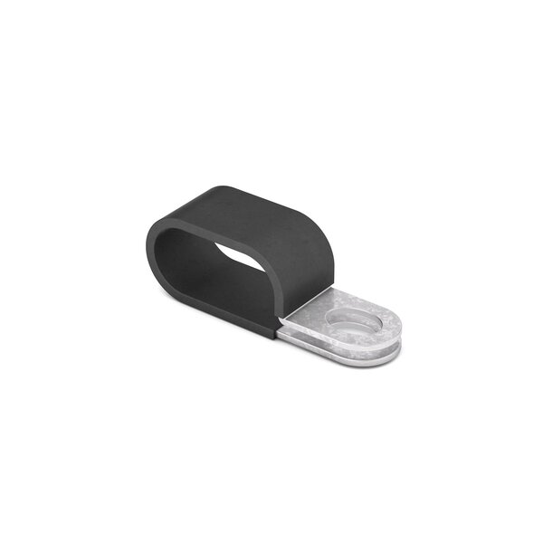 CLAMP.CDV1613Z1 1" DOUBLE TUBE CLAMP, GALV STEEL, VINYL DIPPED WITH 0.406 SCREW HOLE