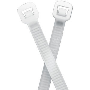 CT.63126 8" 50LB TENSILE UV RESISTANT BLACK NYLON 6.6 POWER PHASE LOCKING CABLE TIE