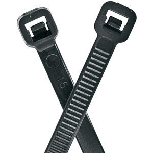 CT.63128 11" 50LB TENSILE UV RESISTANT BLACK NYLON 6.6 POWER PHASE LOCKING CABLE TIE