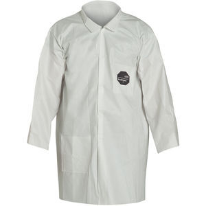 D.XLWHNG212SWH LAB COAT, XL WHITE PROSHIELD 60 EXT. BELOW HIP FRONT SNAP CLOSURE W/ TWO POCKETS SERGED SEAMS OPEN W