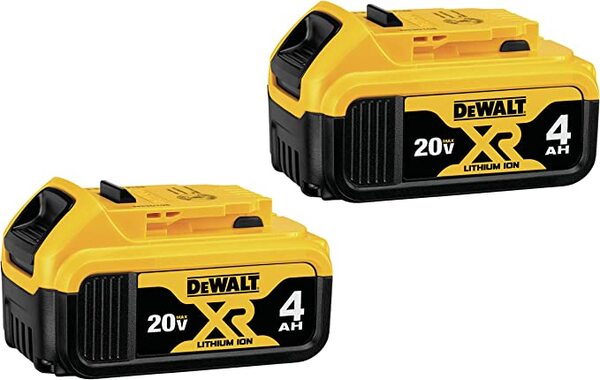DEWALT.DCB204.2 DEWALT 20V MAX* XR BATTERY, 4.0-AH, 2-PACK (DCB204-2) , BLACK