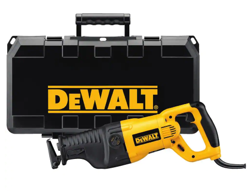DEWALT.DW311K DEWALT 13-AMP KEYLESS VARIABLE SPEED CORDED RECIPROCATING SAW WITH CASE