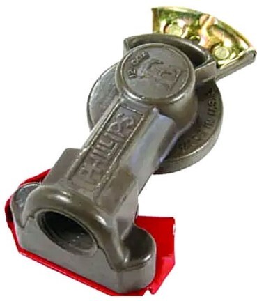 EL.12.00823 STRAIGHT MOUNT ANODIZED GLADHANDS ..EMERGENCY (RED)