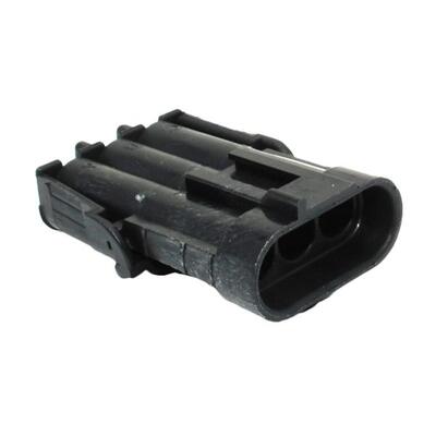 EL.12010717 DELPHI 12010717 MALE 3-CONTACT SHROUD HALF WEATHER PACK CONNECTOR (38044)