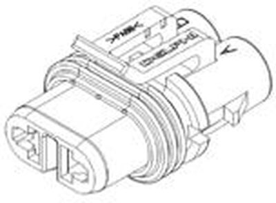 EL.12020599 2 WAY BLACK METRI-PACK 280 SEALED FEMALE CONNECTOR ASSEMBLY, MAX CURRENT 30 AMPS CONNECTOR FAMILYMET
