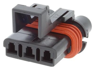 EL.12040977 METRI-PACK 280, 3PIN, FEMALE CONNECTOR..PLUG-3CAV,MP280S,1X3,BLK..