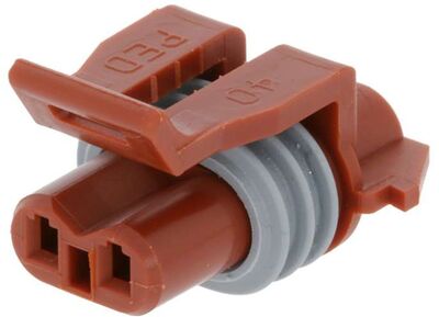 EL.12052643 2 WAY RED METRI-PACK 150 SEALED FEMALE CONNECTOR ASSEMBLY, MAX CURRENT 14 AMPS