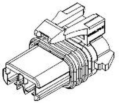 EL.12129487 2 WAY MEDIUM GRAY METRI-PACK 280 SEALED FEMALE CONNECTOR ASSEMBLY, MAX CURRENT 30 AMPS(INNERPACK)
