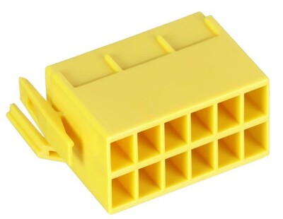 EL.13529701 12-WAY YELLOW METRI-PACK 480 UNSEALED FEMALE CONNECTOR, MAX CURRENT 42 AMPS