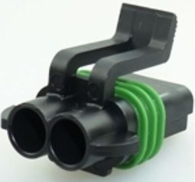 EL.15300027 2 WAY BLACK METRI-PACK 280 SEALED FEMALE CONNECTOR ASSEMBLY, MAX CURRENT 30 AMPS