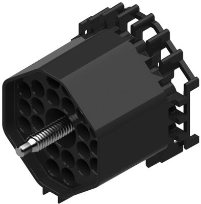 EL.15492521 22-WAY BLACK WEATHER PACK SHROUD SEALED MALE CONNECTOR ASSEMBLY, MAX CURRENT 20 AMPS