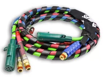 EL.30.2154 12" AIR & ELECTRICAL ASSEMBLY WITH SPIRAL WRAP & QCP PLUGS