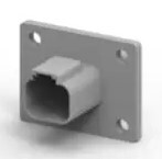 EL.DT04.2P.L012 HOUSING FOR MALE TERMINALS, WIRE-TO-WIRE, 2 POSITION, 5.46MM [.215IN] CENTERLINE, SEA