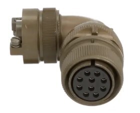 EL.MS.3108E.18.1S CIRCULAR CONNECTOR, MIL-DTL-5015 SERIES, RIGHT ANGLE PLUG, 10 CONTACTS, SOLDER SOCKET