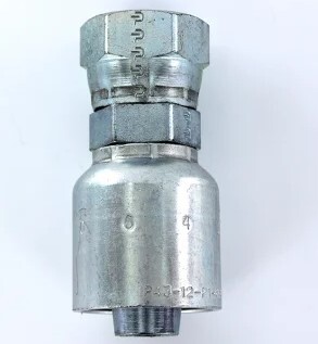 F.10643.12.12 3/4" FJIC X 3/4" CRIMP TYPE HOSE END, FEMALE JIC 37 SWIVEL STRAIGHT, CRIMP HOSE FITTING