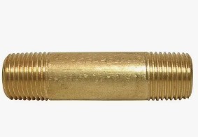 F.28143 1/8" X 3" YELLOW BRASS NIPPLE