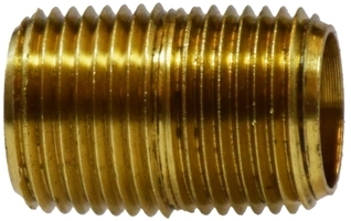 F.28152 1/2 X 1 1/2 YELLOW BRASS NIPPLE