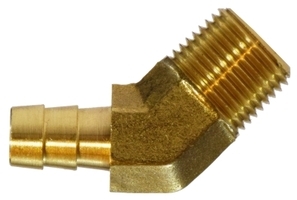 F.32114 1/2 X 3/8 HOSE BARB X MIP 45 ELBOW
