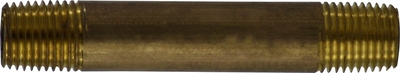 F.40020 1/4 X (7/8")CLOSE RED BRASS NIPPLE