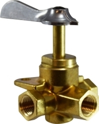F.46251 1/4 FIP 3-WAY VALVE W/ CLICK