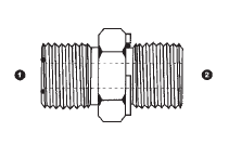 F.6002.12.16 12 MALE ORFS X -16 MALE BSPP ADAPTER CARBON STEEL