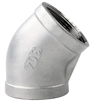 F.62181 1/4" FNPT X 1/4" FNPT STREET ELBOW 45DEG ELBOW 304 STAINLESS STEEL