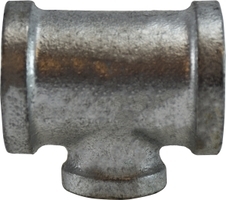 F.64318 LOW-PRESSURE PIPE FITTING, IRON, INLINE TEE REDUCER, 1-1/2 X 1 NPT FEMALE