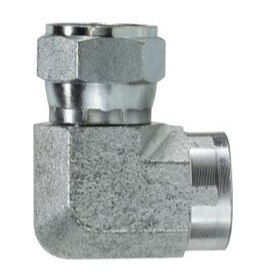 F.6503.06.06 90-DEGREE ELBOW, 0.375 (3/8) FEMALE NPT X 0.375 (3/8) FEMALE JIC SWIVE