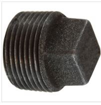 F.65651 1/4" BLACK 150# MALLEABLE FITTINGS SQUARE HEAD PLUG