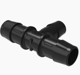 F.RT12.10GFBN 3/4 X 3/4 X 5/8- BARBED REDUCING TEE GLASS FILLED BLACK NYLON