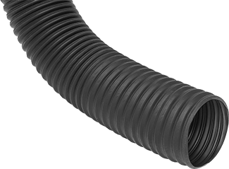 FDH.53145K641 BLO-R-VAC FLEXIBLE DUCT HOSE FOR DUST, BLACK RUBBER, 3-1/2" ID, 3-13/16" OD