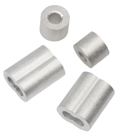 FER.0900ALUM 3/32 IN. ALUMINUM FERRULE AND STOP SET
