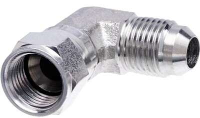 G.60422.0606 6MJ-6FJX90 3/8 MALE JIC X 3/8 FEMALE JIC 90 GED SWIVEL ELBOW