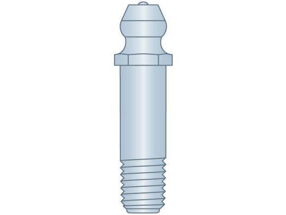 GF.H1698Z3 1/4-28 SAE-LT, TAPER THRD, OAL: 1.12, SHANK: 0.81 SUPER LONG, 5/16 HEX DRIVE STRAIGHT GREASE FITTING