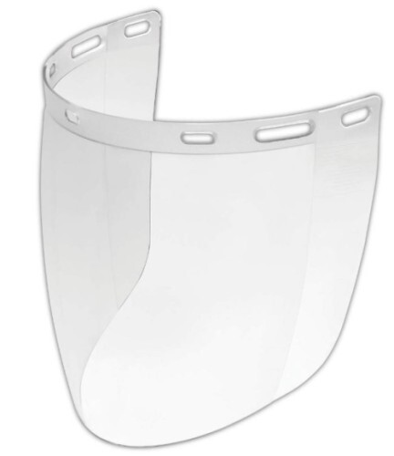 GTW675 9" X 15-1/2" UNCOATED ASPHERICAL POLYCARBONATE SAFETY VISOR - CLEAR