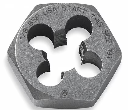 HD6418 6-32" HEX DIE HIGH CARBON STEEL RH