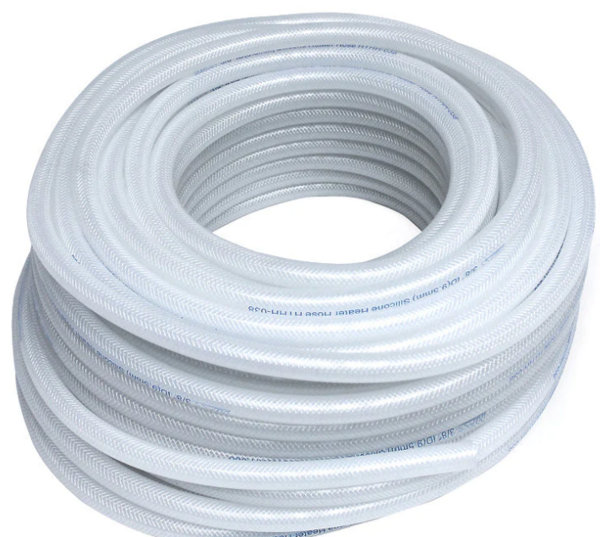 HPS.HTHH.038.CLEARX100 3/8" ID CLEAR HIGH TEMP REINFORCED SILICONE HEATER HOSE