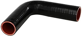 HPS.HTSEC90.150.BLK 1.5" 5" LEG SILICONE 90 DEGREE ELBOW COUPLER HOSE