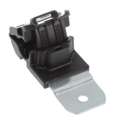 HT.151.01637 RATCHET P-CLAMP, 0.24 - 0.54" BUNDLE DIA, 180 DEG SHORT, 0.26" HOLE DIA, PA66HIRH