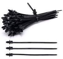 HT.156.00801 MOUNT, CABLE TIE, FIR TREE, 6.5-7MM DIA, 6-45MM BUNDLE DIA, BLACK
